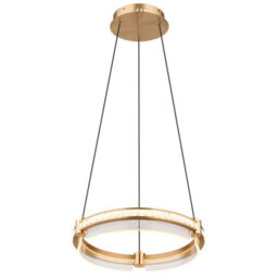 Luminosa Lighting Luminosa Blondie Ring Pendant Ceiling Light Gold Colors K5 Crystals Led Dimmable 2700-6000K Remote Control - thumbnail 1