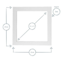 "Nicola Spring Picture Mount For 10 X 10"" Frame - Photo Size 8 X 8"" - White" - thumbnail 4