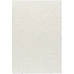 Livabliss Nomadic-Shaggy Ivory Modern Graphic Soft Plush Pile Living Bedroom Rug 200 X 275 Cm Easy Care, Non Shedding - thumbnail 1