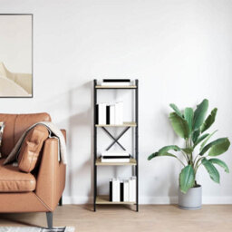 Berkfield Modern Bookcase Sonoma Oak 40 X 30 X 118 Cm Engineered Wood - thumbnail 4