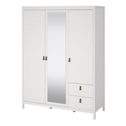 Furniture To Go Barcelona  Wardrobe With 2 Doors + 1 Mirror Door + 2 Drawers White - thumbnail 3