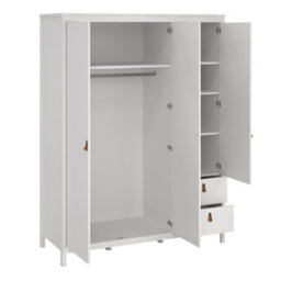 Furniture To Go Barcelona  Wardrobe With 2 Doors + 1 Mirror Door + 2 Drawers White - thumbnail 5