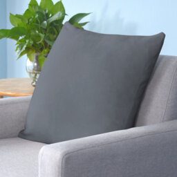 Neel Blue 220Gsm Crushed Velvet Square Cushion Covers, Set Of 2 Grey Pillow Case, 45Cm X 45Cm - thumbnail 5