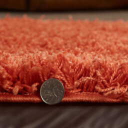 UETIAN Luxurious Shaggy Rugs Soft Extra Thick Area Rugs Heavy 5Cm Dense Pile For Living Room Bedroom Hallway (Orange, 60 X 110Cm) - thumbnail 4