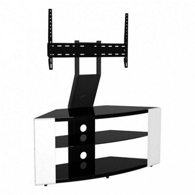 "Avf Como 1.08M Corner Tv Stand With Mount, For Tvs 32-65"" - Gloss White" - image 1