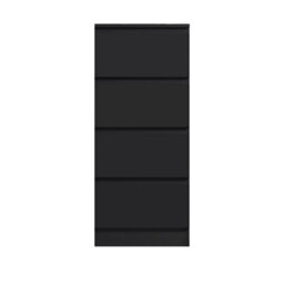 FWSTYLE 4 Drawer Chest Of Drawers Matt Black Bedroom Furniture - thumbnail 7