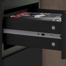 FWSTYLE 4 Drawer Chest Of Drawers Matt Black Bedroom Furniture - thumbnail 5