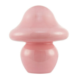 Happy Homewares Soft Blush Pink Mushroom Table Lamp With Curvy Head And Round Base - thumbnail 1