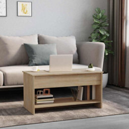 Berkfield Modern 809650 Coffee Table Sonoma Oak 102X50X52,5 Cm Engineered Wood - thumbnail 3