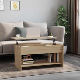 Berkfield Modern 809650 Coffee Table Sonoma Oak 102X50X52,5 Cm Engineered Wood - thumbnail 2