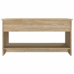 Berkfield Modern 809650 Coffee Table Sonoma Oak 102X50X52,5 Cm Engineered Wood - thumbnail 6