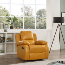 Furniture Instore Valencia Mustard Manual Recliner Armchair - thumbnail 2