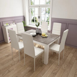 Grey 120Cm Wooden Dining Table Kitchen Dining Room For 4-6 People - thumbnail 5