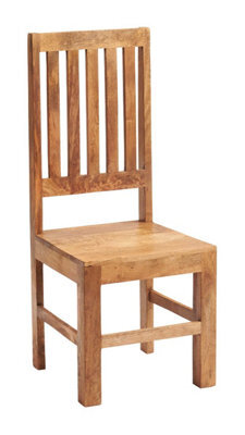 Hommoo Light Mango Wood Slat Back Dining Chair - Set Of 2 - image 1