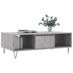 Berkfield Sturdy Coffee Table Grey Sonoma 104X60X35 Cm Engineered Wood - thumbnail 3