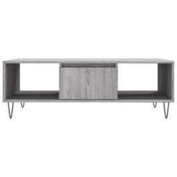 Berkfield Sturdy Coffee Table Grey Sonoma 104X60X35 Cm Engineered Wood - thumbnail 5