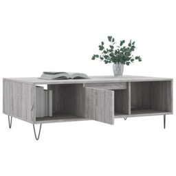 Berkfield Sturdy Coffee Table Grey Sonoma 104X60X35 Cm Engineered Wood - thumbnail 4