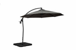 Royalcraft Grey 3M Deluxe Pedal Operated Rotational Cantilever Powder Coated Parasol With Cross Stand - thumbnail 1