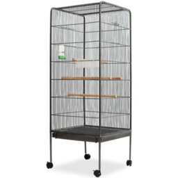 Vidaxl Bird Cage Black 54X54X146 Cm Steel - thumbnail 1