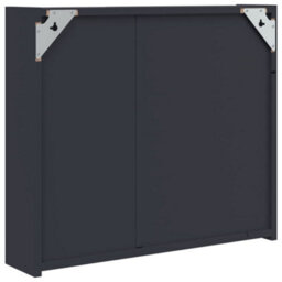 Berkfield Bathroom Mirror Cabinet With Led Light Grey 60X13X52 Cm - thumbnail 8