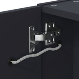 Berkfield Bathroom Mirror Cabinet With Led Light Grey 60X13X52 Cm - thumbnail 9
