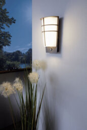 2 Pack Ip44 Outdoor Wall Light With Pir Sensor - Modern Anthracite Steel Design - thumbnail 3