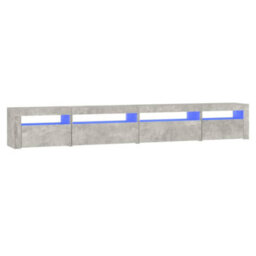 Berkfield Tv Cabinet With Led Lights Concrete Grey 270X35X40 Cm - thumbnail 2