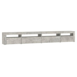 Berkfield Tv Cabinet With Led Lights Concrete Grey 270X35X40 Cm - thumbnail 7
