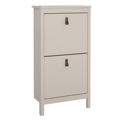 Furniture To Go Barcelona Shoe Cabinet 2 Flip Down Doors In Cashmere - image 1