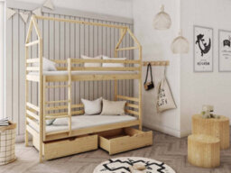 Arte Classic Pine Alex Bunk Bed With Storage (H)217Cm (W)198Cm (D)98Cm - Timeless & Spacious - thumbnail 2