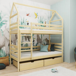 Arte Classic Pine Alex Bunk Bed With Storage (H)217Cm (W)198Cm (D)98Cm - Timeless & Spacious - thumbnail 1