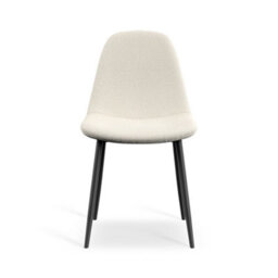 More4Homes Set Of 4 Maya Boucle Dining Chair Modern Padded Seat Metal Legs Kitchen (Ivory White) - thumbnail 3