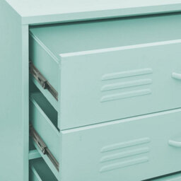 Berkfield Chest Of Drawers Mint 80X35X101.5 Cm Steel - thumbnail 8