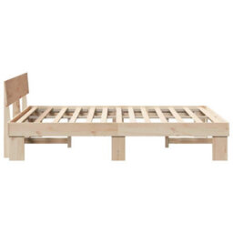 Berkfield Modern With Headboard Brown 160 X 200 Cm Solid Pine Wood - thumbnail 6