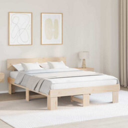 Berkfield Modern With Headboard Brown 160 X 200 Cm Solid Pine Wood - thumbnail 2