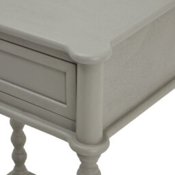 Wyld Haus Thuy Grey Wooden Bedside Table With Drawer And Lower Shelf 850mm - thumbnail 4