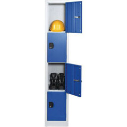 Manutan Expert 4 Door Commercial Locker - Blue Door - 1800X315X300mm - thumbnail 2