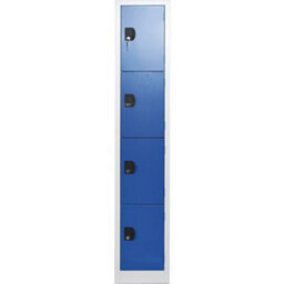 Manutan Expert 4 Door Commercial Locker - Blue Door - 1800X315X300mm - thumbnail 1