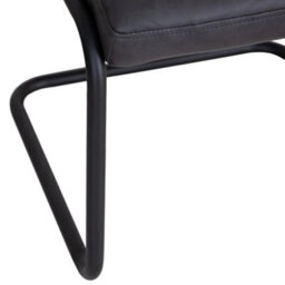 Hommoo Industrial Style Pu Leather Padded Seat Dining Chair Dark Grey (Set Of - 2) - thumbnail 8