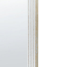 Beliani Wall Mirror Briant 56 Cm 130 Cm Mango Wood White - thumbnail 5