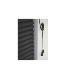 Black Pvc Venetian Blind 152Cm Drop (25mm Slats) 100Cm Wide - thumbnail 2