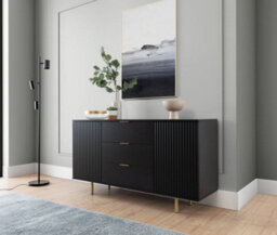 Arte Nubia Sideboard Cabinet In Black - Sophistication Meets Practicality - W1500mm X H80mm X D410mm - thumbnail 3