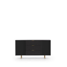 Arte Nubia Sideboard Cabinet In Black - Sophistication Meets Practicality - W1500mm X H80mm X D410mm - thumbnail 2