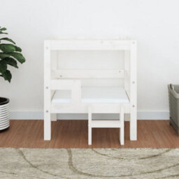 Berkfield Dog Bed White 55.5X53.5X60 Cm Solid Wood Pine - thumbnail 3