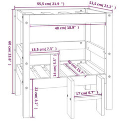 Berkfield Dog Bed White 55.5X53.5X60 Cm Solid Wood Pine - thumbnail 8