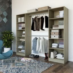 Qazar Matt Light Oak Effect Large Freestanding Wardrobe Storage Unit (H)2000mm (L)2200mm (W)2200mm (D)480mm - thumbnail 3