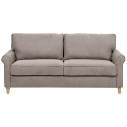 Beliani Sofa 3 Seater Ronneby Fabric Light Brown