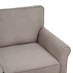 Beliani Sofa 3 Seater Ronneby Fabric Light Brown - thumbnail 6