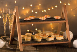 Artesà Artesa 2-Tiered Round Frame Food Display Serving Stand With Slate Platters Base - thumbnail 5