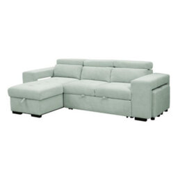 Home Detail Azalea Sofa With Chaise And Pull-Out Sofa Bed, Mint Green Cord - thumbnail 6